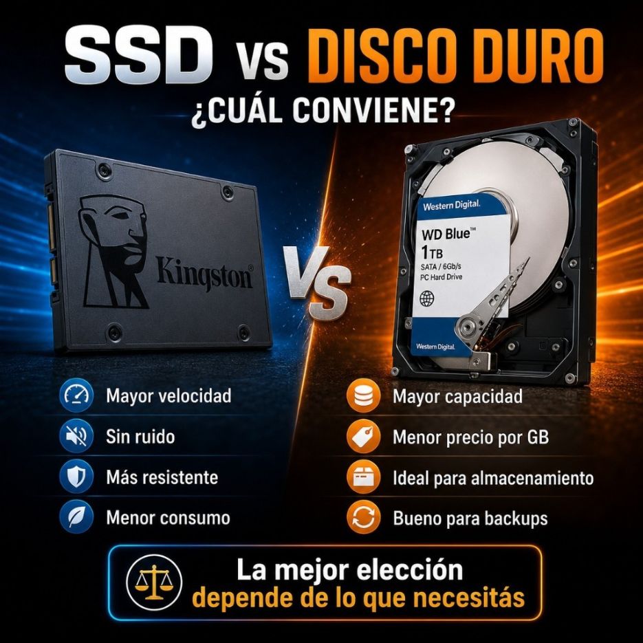 SSD vs disco duro: ¿cuál conviene?